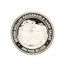 Edgewater Hotel $7 Casino Gaming Token .999 Silver Limited Edition