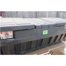 Black plastic tool box