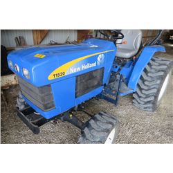 New Holland model T1520, Fawn, p.s. 3pth, two stage 540 pto, 15.5 x 19.5 rear tires 1414 hrs, Serial