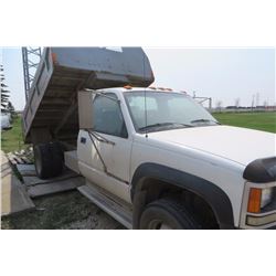 1993 model 3500 1 ton over hauled 5.7 diesel, 4 speed, 11 ft gravel box and hoist Newer 19.5 dual wh