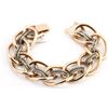 Image 1 : 3.21 TCW 14K GOLD  DIAMOND LINK CHAIN BRACELET