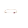 Image 3 : 1.44 18K GOLD SQUARE TOP WHITE DIAMOND & COLOR STONE U BANGLE