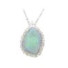 Image 2 : 43.01 TCW 18K GOLD DIAMOND & OPAL NECKLACE