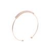 Image 3 : 0.44 TCW 18K GOLD  WHITE DIAMOND OPEN BANGLE - 2 LINE