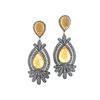 Image 1 : 56.65 TCW CITRINE & DIAMOND EARRINGS 14K GOLD