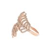 Image 3 : 0.89 TCW 14K GOLD DIAMOND LEAF SHAPE RING