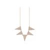Image 1 : 0.44 TCW 14K GOLD DIAMOND MULTI TRIANGLE PENDANT NECKLACE