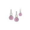 Image 1 : 15.51 TCW INVISIBLE PinK Sapphire  & WHITE DIAMOND EARRING 18K GOLD