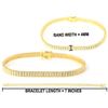 Image 1 : 2.28 TCW 18K GOLD  DIAMOND 2 ROW BRACELET