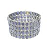 Image 2 : 74.70 TCW BLUE SAPPHIRE  & DIAMOND BRACELET GOLD & SILVER