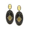 Image 1 : 19.33 TCW BAKELITE, JADE & DIAMOND EARRING 18K GOLD