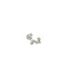 Image 2 : 0.95 TCW 18K GOLD WHITE DIAMOND FLOWER CUFF EARRING