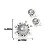 Image 1 : 0.60 TCW 18K GOLD PEARL & DIAMOND EARRING