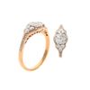 Image 1 : 0.70 TCW 18K ROSEGOLD DIAMOND DESIGNER RING