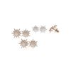 Image 1 : 0.38 TCW 18K GOLD WHITE DIAMOND STARBURST EARRING