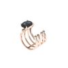 Image 2 : 4.32 TCW 14K GOLD WHITE DIAMOND & COLOR STONE RING 14K ROSE GOLD