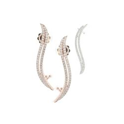 0.72 TCW 14K GOLD DIAMOND DESIGNER EARRING