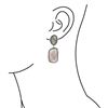 Image 2 : 65.23 TCW LABRADORITE & DIAMOND EARRING 18K  GOLD & SILVER