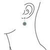 Image 2 : 1.12 TCW 14K GOLD BLUE &WHITE DIAMOND EARRING