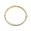 Image 2 : 5.77 TCW OVAL SHAPE DIAMOND BANGLE - 7 LINE 14K GOLD & SILVER