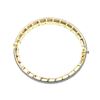 Image 2 : 5.77 TCW OVAL SHAPE DIAMOND BANGLE - 7 LINE 14K GOLD & SILVER