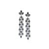 Image 1 : 16.05 TCW BLUE DIAMOND & DIAMOND EARRING 14K  GOLD & SILVER