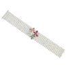 Image 2 : 10.80 TCW 18K GOLD  WHITE, FANCY DIAMOND, BLUE, PINK SAPPHIRE BUTTERFLY BRACELET