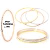 Image 1 : 1.70 TCW 18K GOLD  DIAMOND ROUND SLIP ON BANGLE