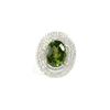 Image 1 : 11.44 TCW 14K GOLD GREEN TOURMALINE & DIAMOND RING