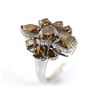 Image 1 : 4.03 TCW 18K GOLD FANCY & WHITE DIAMOND RING