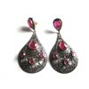 Image 1 : 26.55 TCW RUBY(GF) & DIAMOND EARING 14KGOLD