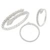 Image 1 : 4.53 TCW 18K GOLD  WHITE DIAMOND SNAKE BANGLE