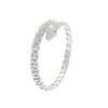 Image 3 : 4.53 TCW 18K GOLD  WHITE DIAMOND SNAKE BANGLE