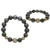 Image 1 : 6.67 TCW TAHITIAN PEARL  & DIAMOND IN 18K GOLD  STRETCH BRACELET