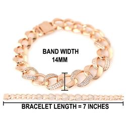 1.61 TCW 18K GOLD  RoseGOLD  LINK BRACELET