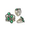 Image 1 : 2.90 TCW EMERALD & DIAMOND RING 18K  GOLD & SILVER