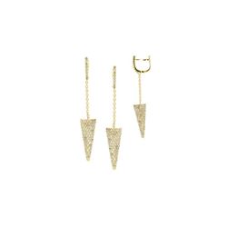 3.75 TCW 14 KGOLD FANCY DIAMOND SPIKE EARRING