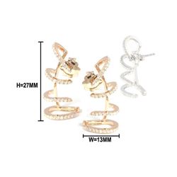 0.51 TCW 14K GOLD DIAMOND CUFF EARRING