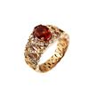 Image 1 : 2.58 TCW 14K ROSE GOLD  ORANGE SAPPHIRE OVAL & DIAMOND RING