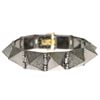 Image 2 : 7.0 TCW SPIKE SHAPE DIAMOND DESIGNER BRACELET - L 14K  GOLD & SILVER