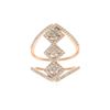 Image 3 : 1.09 TCW 14K GOLD DIAMOND DESIGNER RING