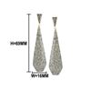 Image 1 : 9.53 TCW DIAMOND DESIGNER LONG EARRING 14K  GOLD & SILVER