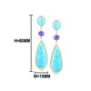 Image 1 : 59.64 TCW 18K GOLD TURQUOISE, Tanzanite & DIAMOND EARRING