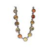 Image 2 : 62.40 TCW FIREOPAL  & DIAMOND NECKLACE 18K GOLD & SILVER