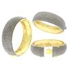 Image 1 : 15.92 TCW ROUND SHAPE DIAMOND BANGLE - 13 LINE 14 GOLD & SILVER