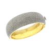 Image 2 : 15.92 TCW ROUND SHAPE DIAMOND BANGLE - 13 LINE 14 GOLD & SILVER