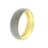 Image 3 : 15.92 TCW ROUND SHAPE DIAMOND BANGLE - 13 LINE 14 GOLD & SILVER