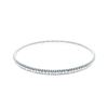Image 2 : 4.43 TCW 14K GOLD WHITE & BLUE DIAMOND ROUND BANGLE