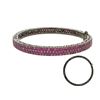 Image 1 : 11.70 TCW RUBY 3 ROW SILVER ROUND BANGLE