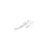 Image 3 : 1.45 TCW 14K GOLD WHITE DIAMOND LINK CHAIN EARRING